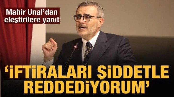 Mahir &Uuml;nal'dan eleştirilere yanıt
