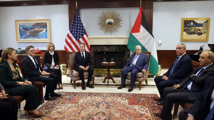 Mahmud Abbas'la ABD'li Antony Blinken'in şakalaşması g&uuml;ndem oldu