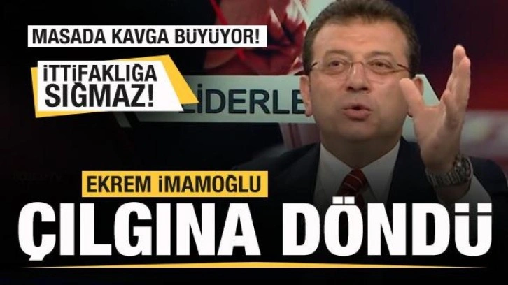 Masada kavga b&uuml;y&uuml;yor! İmamoğlu &ccedil;ılgına d&ouml;nd&uuml;! İttifaklığa sığmaz