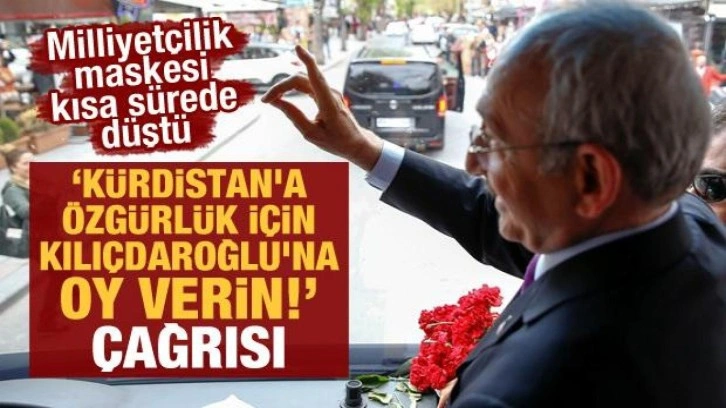 Maskesi kısa s&uuml;rede d&uuml;şt&uuml;! "K&uuml;rdistan'a &ouml;zg&uuml;rl&uuml;k i&ccedil;in Kılı&ccedil;daroğlu'na oy verin!"