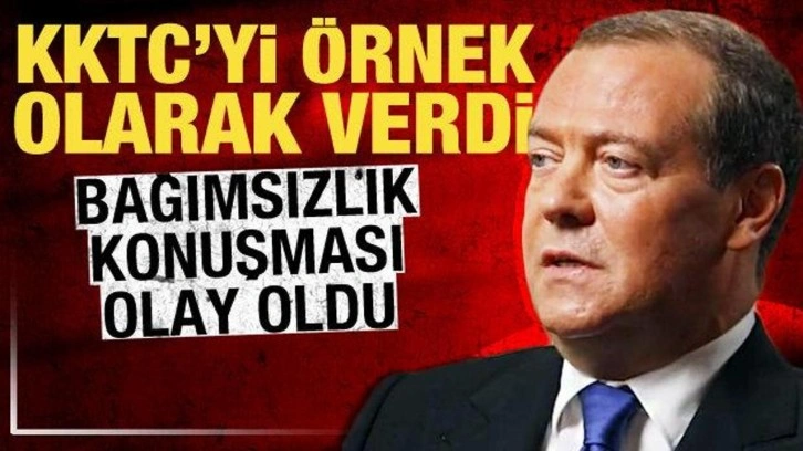 Medvedev'den KKTC &ouml;rnekli a&ccedil;ıklama: Batı'dan korkmayanlar bunu yapacak