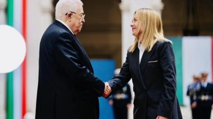 Meloni, Filistin Devlet Başkanı Abbas ile görüştü
