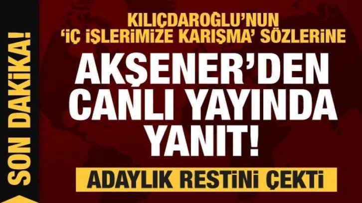 Meral Akşener'den Kılı&ccedil;daroğlu'nun 'İ&ccedil; işlerimize karışma' s&ouml;z&uuml;ne yanıt