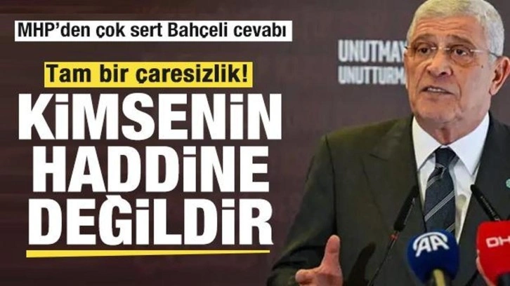 MHP'den Müsavat Dervişoğlu'na cevap! Tam bir çaresizlik! Kimsenin haddi değildir
