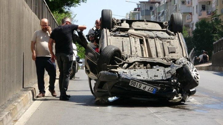 Mucize kurtuluş! Takla atarak 30 metre sürüklenen araçtan sapasağlam çıktı