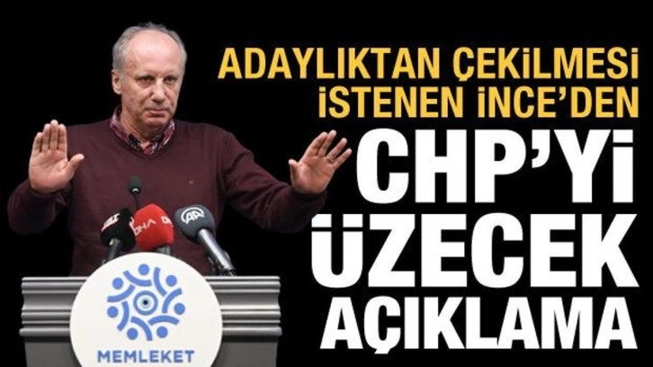 Muharrem İnce: Cumhurbaşkanı adaylığından &ccedil;ekilmeyeceğim, daha meydanlara inmedim