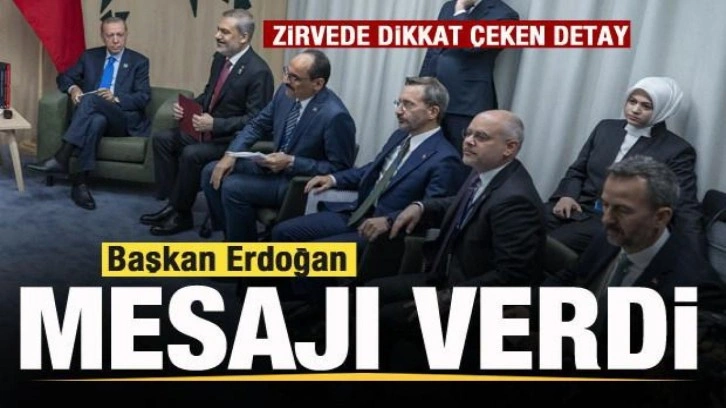 NATO zirvesinde Erdoğan'dan mesaj! Dikkatlerden ka&ccedil;madı