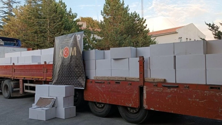 Niğde'de 12 milyon 800 bin dolu makaron ele ge&ccedil;irildi