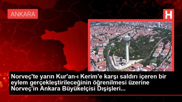 Norve&ccedil; B&uuml;y&uuml;kel&ccedil;isi, Dışişleri'ne &ccedil;ağrıldı