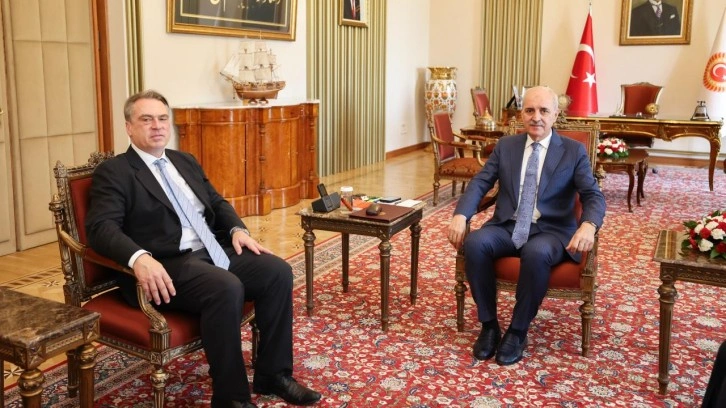 Numan Kurtulmuş, AB Türkiye Delegasyon Başkanı Ossowski'yi kabul etti
