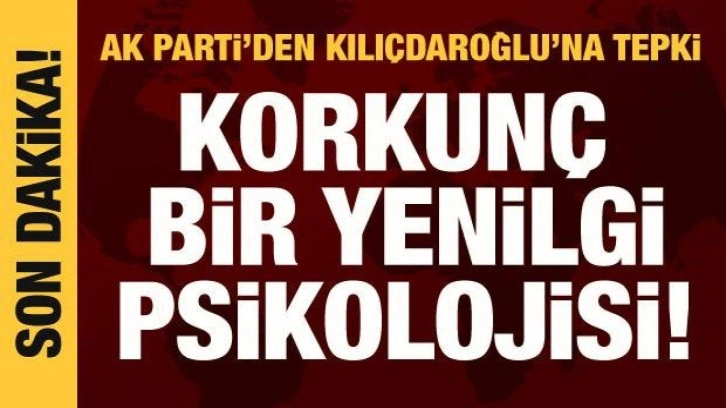 Numan Kurtulmuş'tan Kılı&ccedil;daroğlu'na tepki: Korkun&ccedil; bir yenilgi psikolojisi!