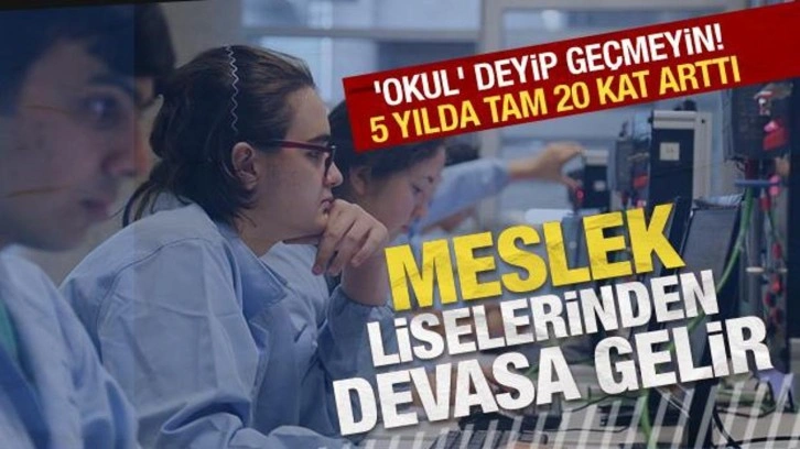 'Okul' deyip geçmeyin! Meslek liselerinden 2024'te dev gelir