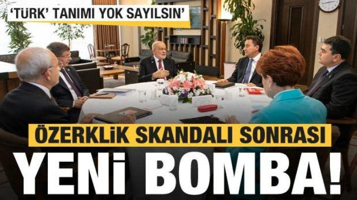 &Ouml;zerklik skandalından sonra yeni bomba: 'T&uuml;rk' tanımı kaldırılsın
