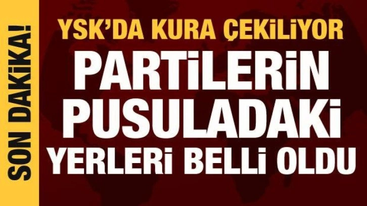 Partilerin oy pusulasındaki yerleri i&ccedil;in YSK'da kura &ccedil;ekiliyor