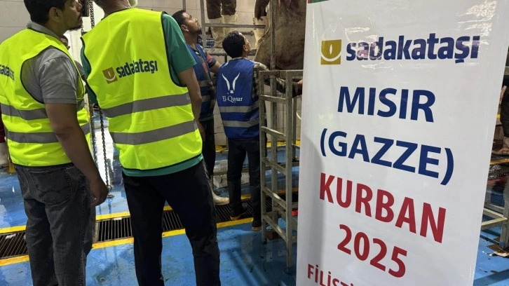 Sadakataşı Derneği, Gazze Şeridi’ne ulaştırmak için Mısır’da binlerce kurban kesti