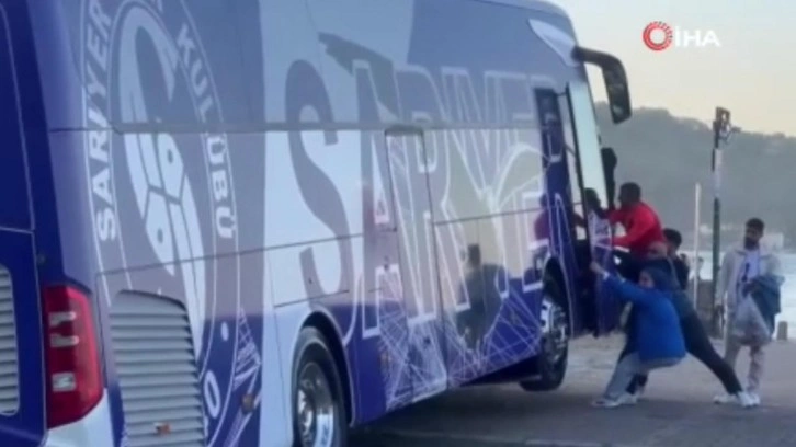 Şampiyon Sarıyer'in otobüsü devrilmekten son anda kurtuldu