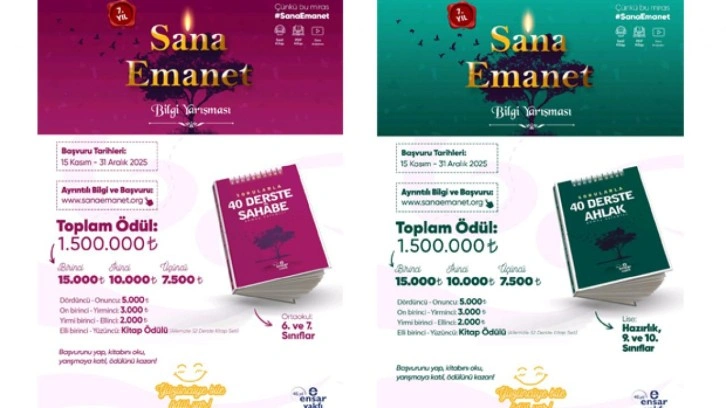 ‘Sana Emanet’ online bilgi yarışması başladı