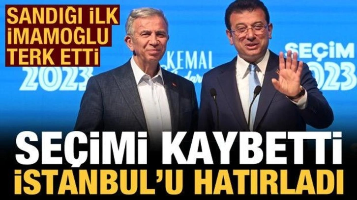 Sandığı ilk terk eden İmamoğlu oldu: Se&ccedil;imi kaybetti, İstanbul'u hatırladı