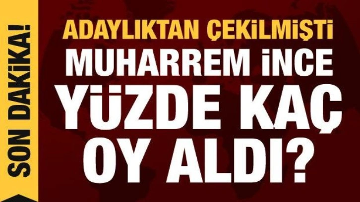 Sandıklar a&ccedil;ılıyor! İşte Muharrem İnce ve Memleket Partisi'nin oy oranı