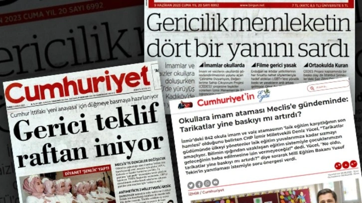 Se&ccedil;im bitti, takiye sonlandı, İslam karşıtlığı hortladı! CHP medyasının d&ouml;rt bir yanı kin