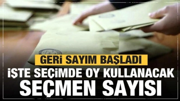 Se&ccedil;men sayısı a&ccedil;ıklandı! İşte se&ccedil;imde oy kullanacak kişi sayısı