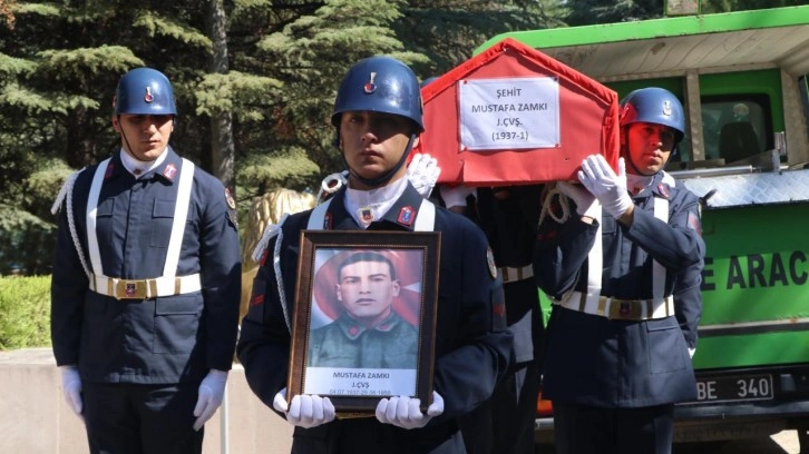 Şehidin cenazesi 67 yıl sonra memleketine defnedildi
