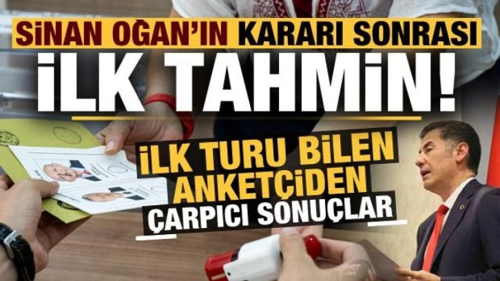 Sinan Oğan'ın kararı sonrası ilk turu bilen anket&ccedil;i Bayrak&ccedil;ı'dan dikkat &ccedil;eken tahmin!
