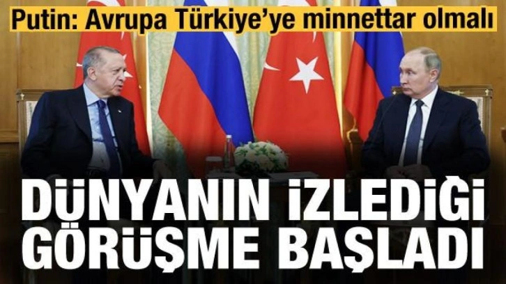 So&ccedil;i'de Erdoğan-Putin g&ouml;r&uuml;şmesi başladı