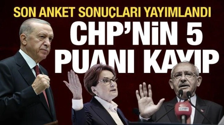 Son anket: AK Parti birinci, CHP'ye destek 5 puan d&uuml;şt&uuml;