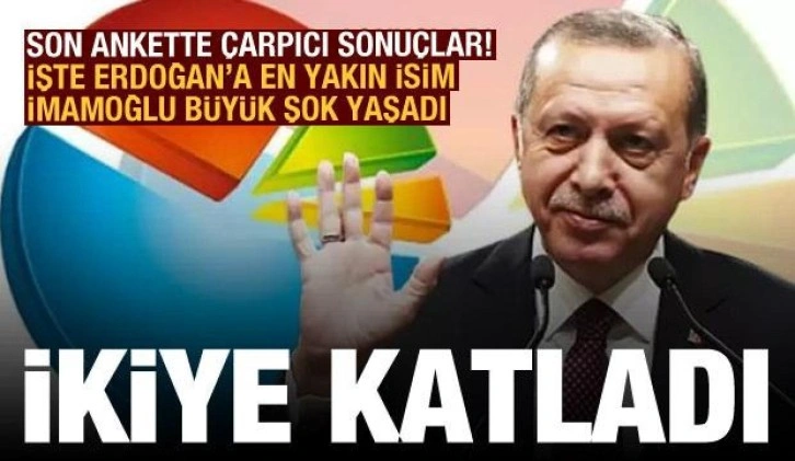 Son anket sonu&ccedil;ları: İmamoğlu'na b&uuml;y&uuml;k şok, Erdoğan en yakın rakibini ikiye katladı