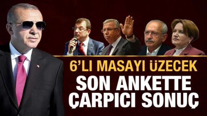 Son anketten &ccedil;arpıcı sonu&ccedil;: Erdoğan'a g&uuml;ven tam, halk kararını verdi!