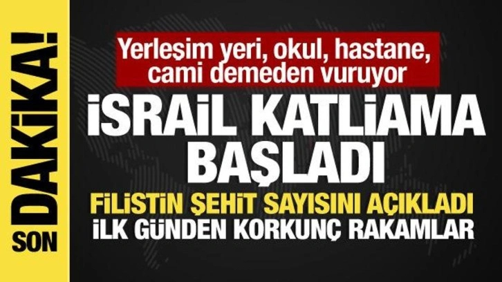 Son dakika: 'Aksa Tufanı' operasyonu sonrası İsrail katliama başladı! &Ccedil;ok sayıda şehit var
