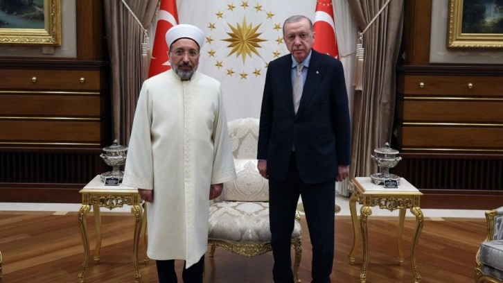Son dakika: Cumhurbaşkanı Erdoğan, Diyanet İşleri Başkanı Arpaguş'u kabul etti