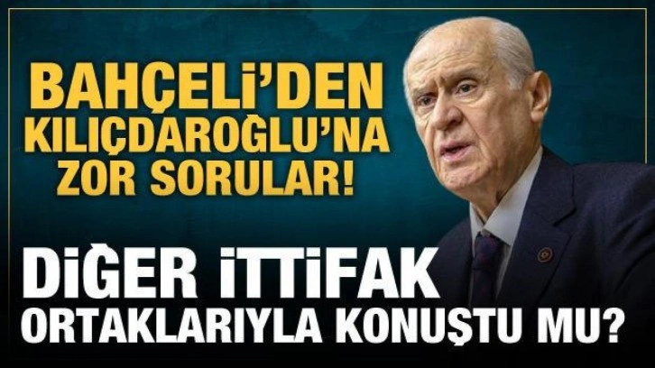 Son Dakika: Devlet Bah&ccedil;eli'den Kılı&ccedil;daroğlu'na zor sorular!
