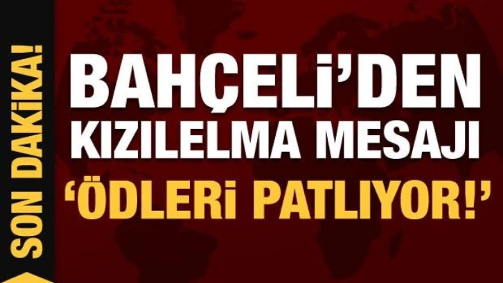 Son Dakika: Devlet Bah&ccedil;eli'den Kızılelma mesajı: &Ouml;dleri patlıyor!