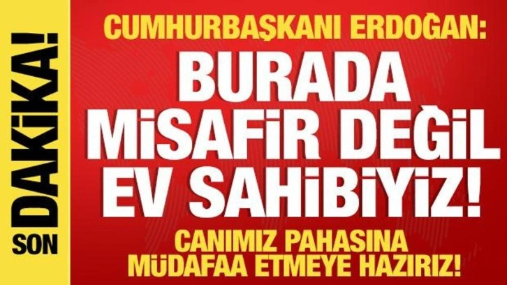 Son dakika: Erdoğan 'Canımız pahasına' diyerek KKTC için mesajı verdi!