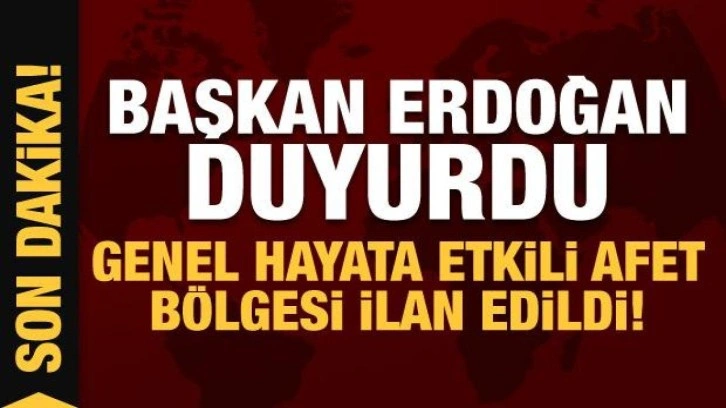 Son Dakika... Erdoğan duyurdu: D&uuml;zce 'Genel Hayata Etkili Afet B&ouml;lgesi' ilan edildi!