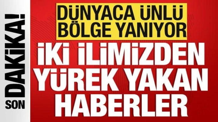 Son dakika: İki ilimizden yürek yakan haber! Dünyaca ünlü bölgede görüntüler