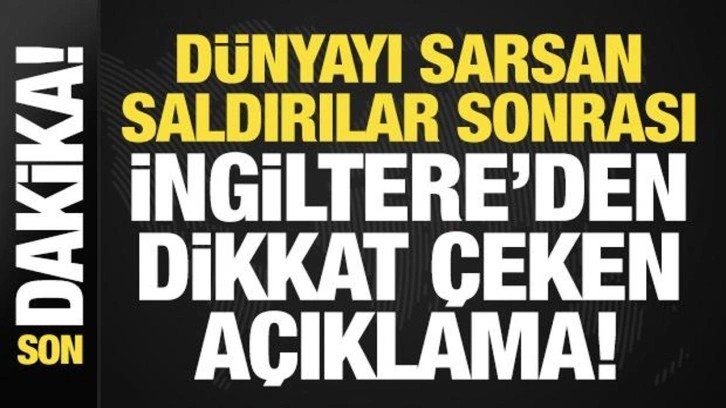 Son dakika: İsrail'in dünyayı ayağa kaldıran sonrası İngiltere'den dikkat çeken açıklama!