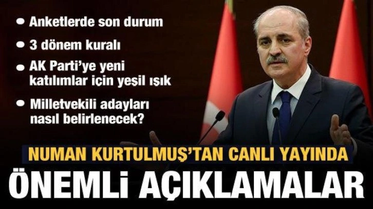 Son Dakika: Numan Kurtulmuş anketlerdeki son durumu a&ccedil;ıkladı!