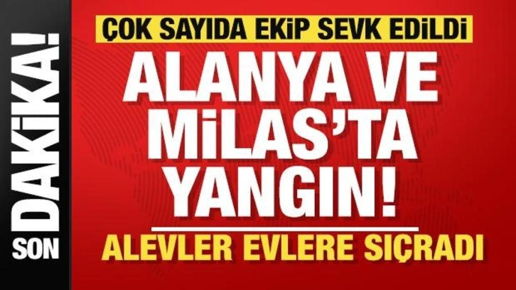 Son dakika... Alanya ve Milas'ta yürek yakan haber! Çok sayıda ekip sevk edildi!