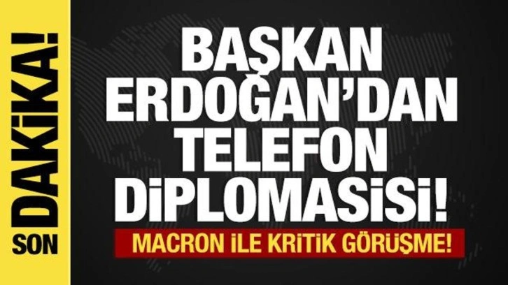 Son dakika... Cumhurbaşkanı Erdoğan Macron ile görüştü!