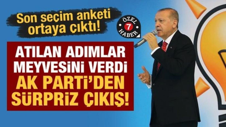Son se&ccedil;im anketi ortaya &ccedil;ıktı! Atılan adımlar meyvesini verdi, AK Parti&rsquo;den s&uuml;rpriz &ccedil;ıkış