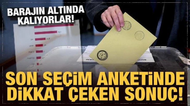 Son se&ccedil;im anketinde dikkat &ccedil;eken sonu&ccedil;: İYİ Parti'de &ccedil;arpıcı kayıp!