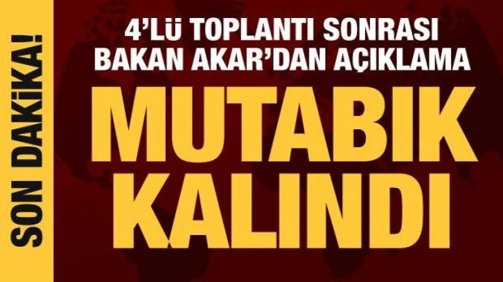 Tahıl koridoru i&ccedil;in İstanbul'da kritik toplantı! Bakan Akar'dan ilk a&ccedil;ıklama