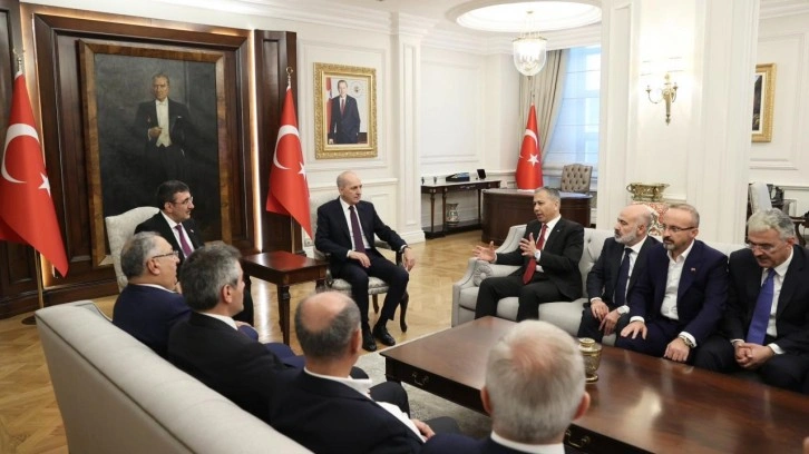 TBMM Başkanı Kurtulmuş, İ&ccedil;işleri Bakanı Yerlikaya'yı ziyaret etti
