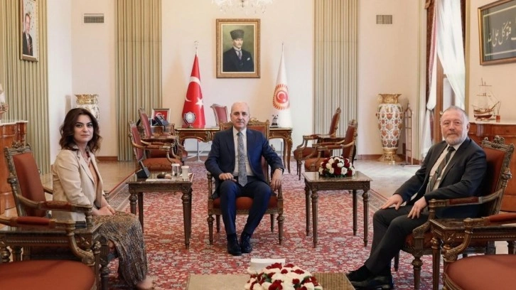 TBMM Başkanı Numan Kurtulmuş, DEM Parti'li Temelli ve Koçyiğit'i kabul etti