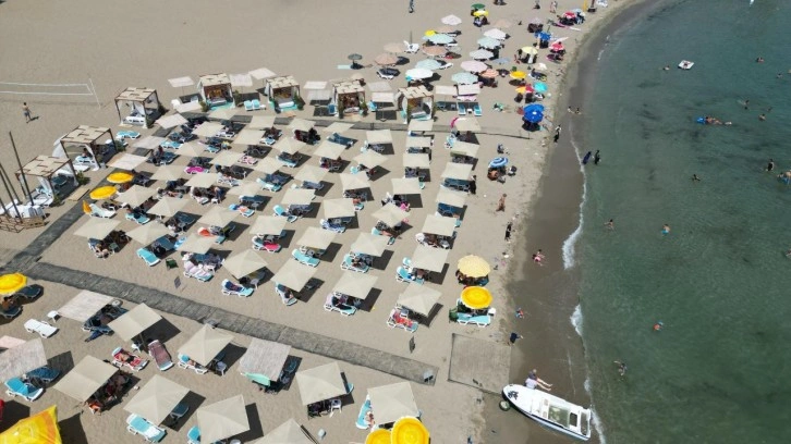 Tekirdağ'ın mavi bayraklı plajlarında yoğunluk yaşanıyor