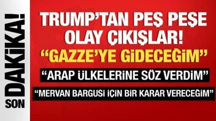 Trump'tan son dakika Gazze açıklaması: