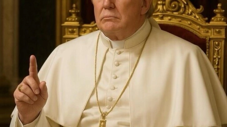 Trump, yapay zeka ile kendisini 'Papa' yaptığı bir fotoğraf paylaştı